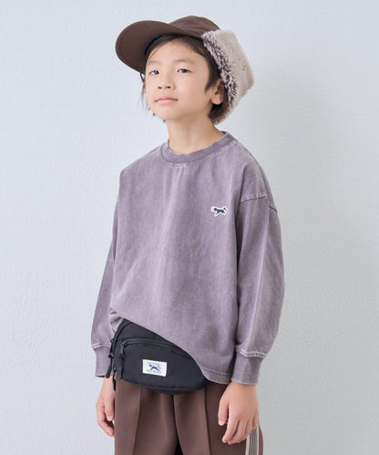 【KIDS】【FOX×TYPY】水洗工藝單點裝飾長袖T恤