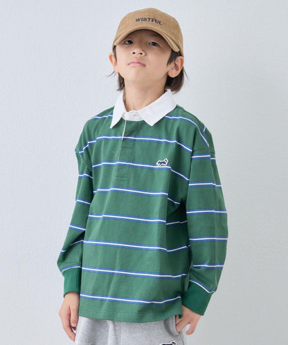 【KIDS】【FOX×TYPY】條紋橄欖球衫