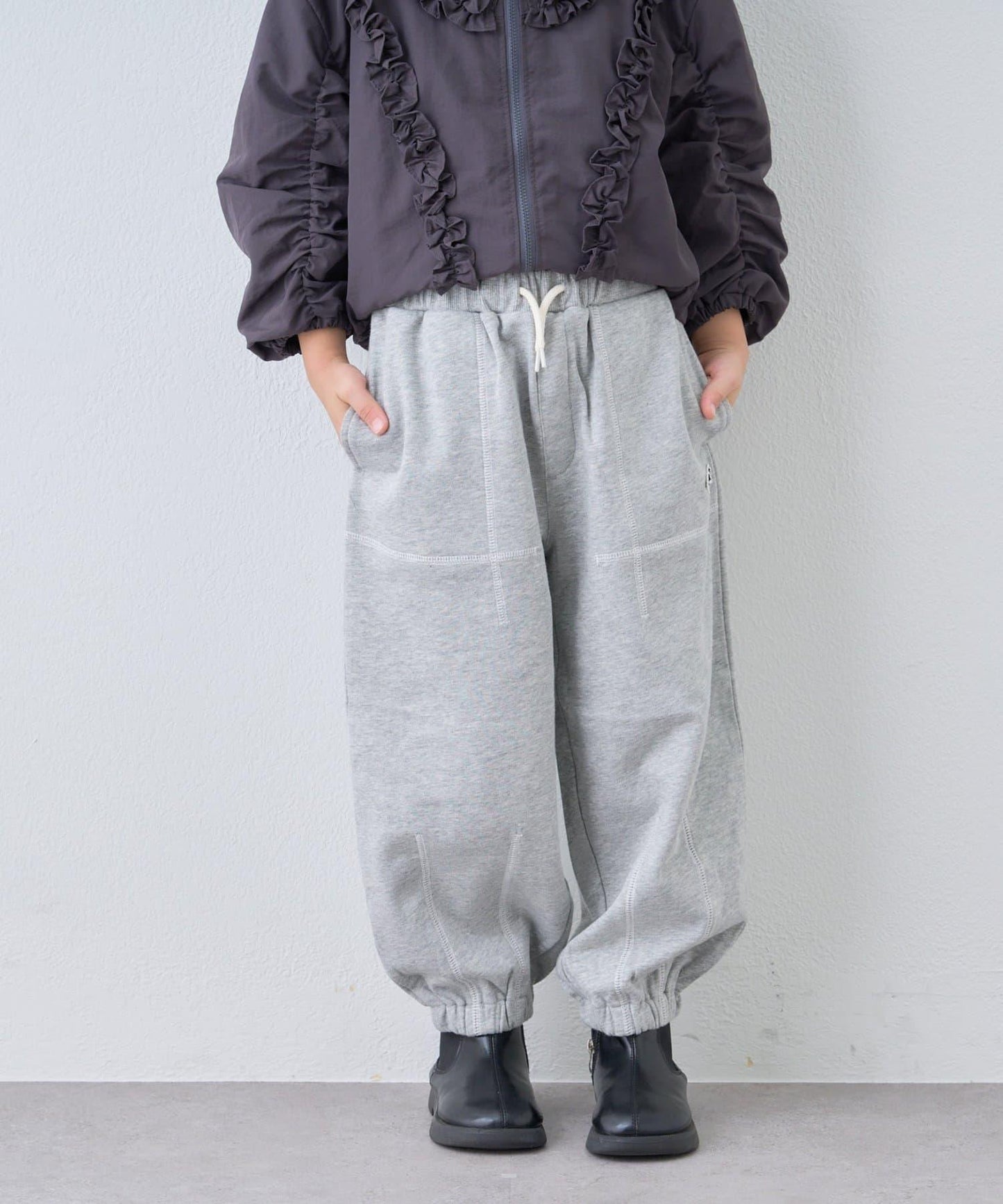 【KIDS】【FOX×TYPY】拼色縫線衛褲