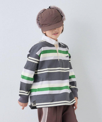 【KIDS】【FOX×TYPY】條紋橄欖球衫