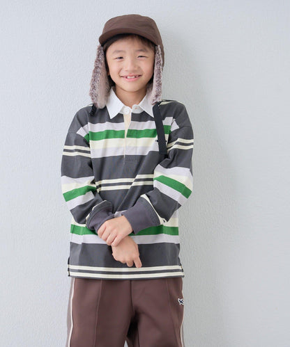 【KIDS】【FOX×TYPY】條紋橄欖球衫
