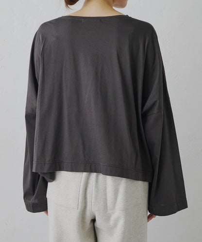 再生棉絲光植絨印花T恤