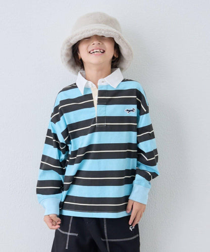 【KIDS】【FOX×TYPY】條紋橄欖球衫