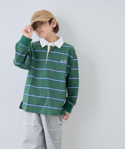 【KIDS】【FOX×TYPY】條紋橄欖球衫