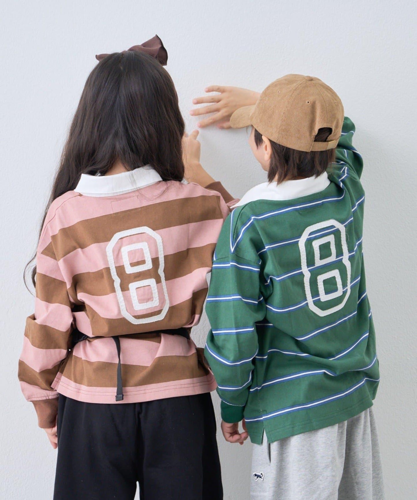 【KIDS】【FOX×TYPY】條紋橄欖球衫