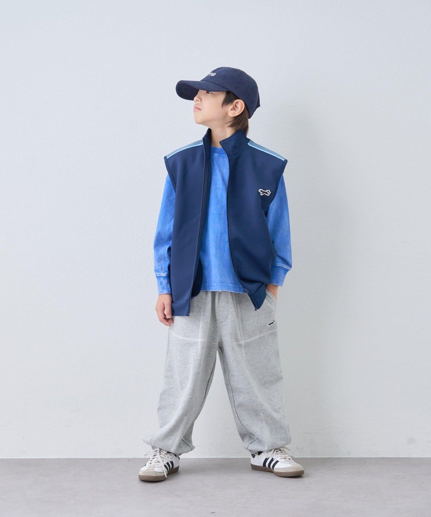 【KIDS】【FOX×TYPY】拼色縫線衛褲