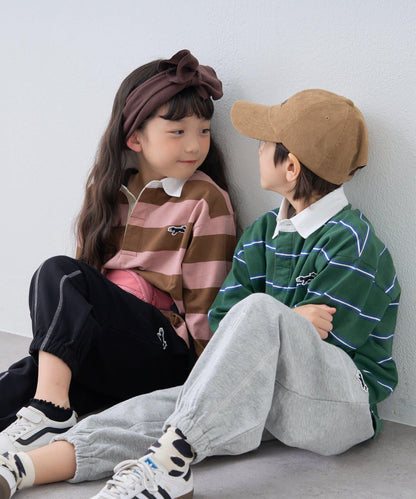 【KIDS】【FOX×TYPY】拼色縫線衛褲