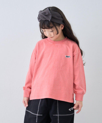 【KIDS】【FOX×TYPY】水洗工藝單點裝飾長袖T恤