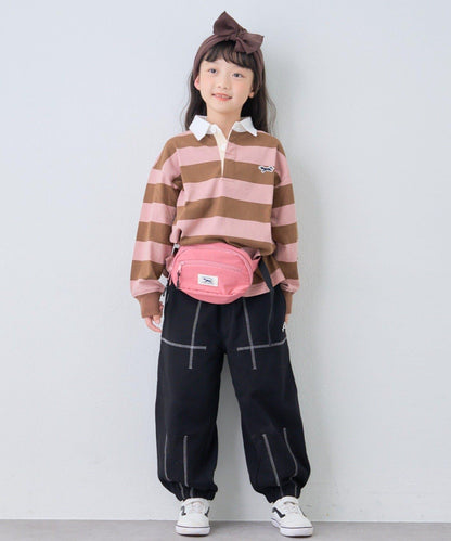 【KIDS】【FOX×TYPY】條紋橄欖球衫