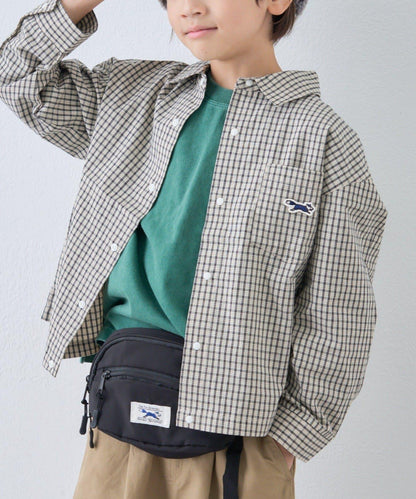 【KIDS】【FOX×TYPY】水洗工藝單點裝飾長袖T恤