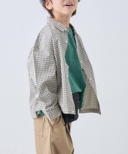 【KIDS】【FOX×TYPY】水洗工藝單點裝飾長袖T恤