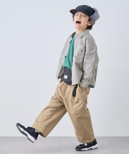 【KIDS】【FOX×TYPY】水洗工藝單點裝飾長袖T恤