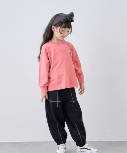 【KIDS】【FOX×TYPY】水洗工藝單點裝飾長袖T恤