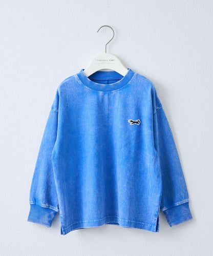 【KIDS】【FOX×TYPY】水洗工藝單點裝飾長袖T恤
