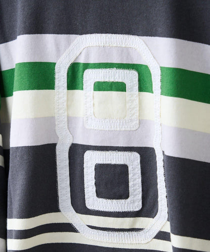 【KIDS】【FOX×TYPY】條紋橄欖球衫