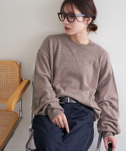 【Discoat】超細羊毛圓領針織衫