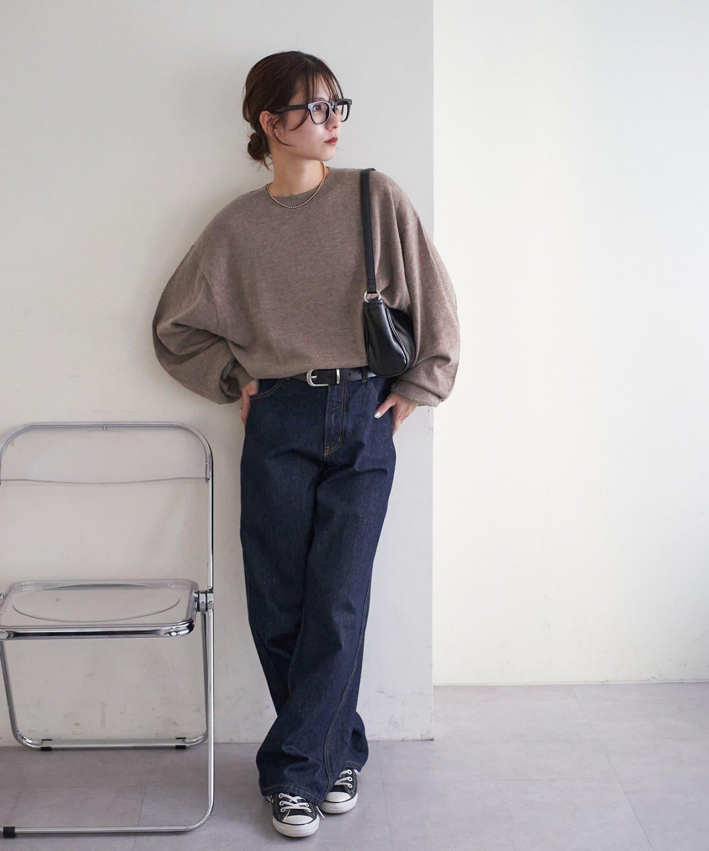 【Discoat】超細羊毛圓領針織衫