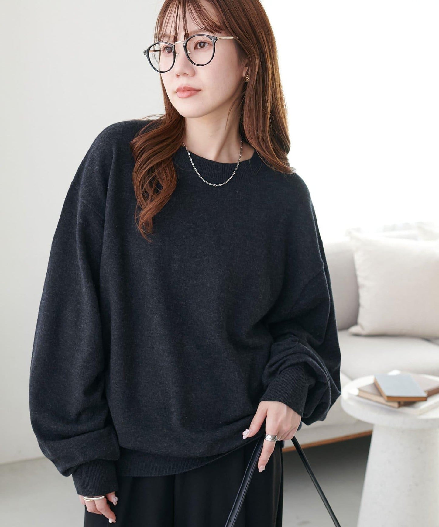 【Discoat】超細羊毛圓領針織衫