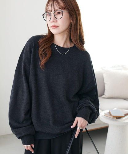 【Discoat】超細羊毛圓領針織衫