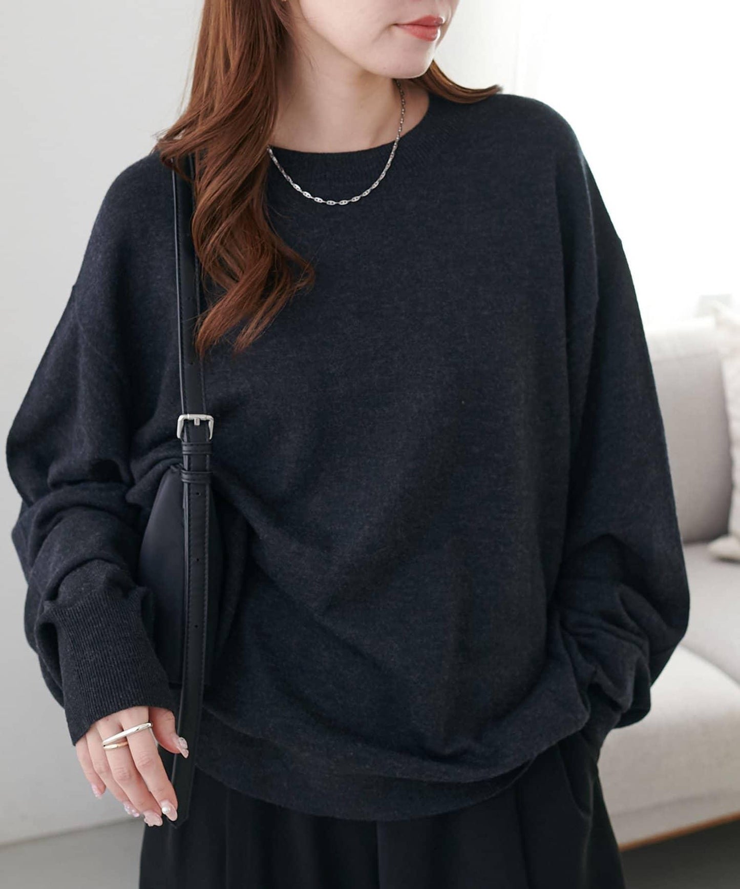 【Discoat】超細羊毛圓領針織衫