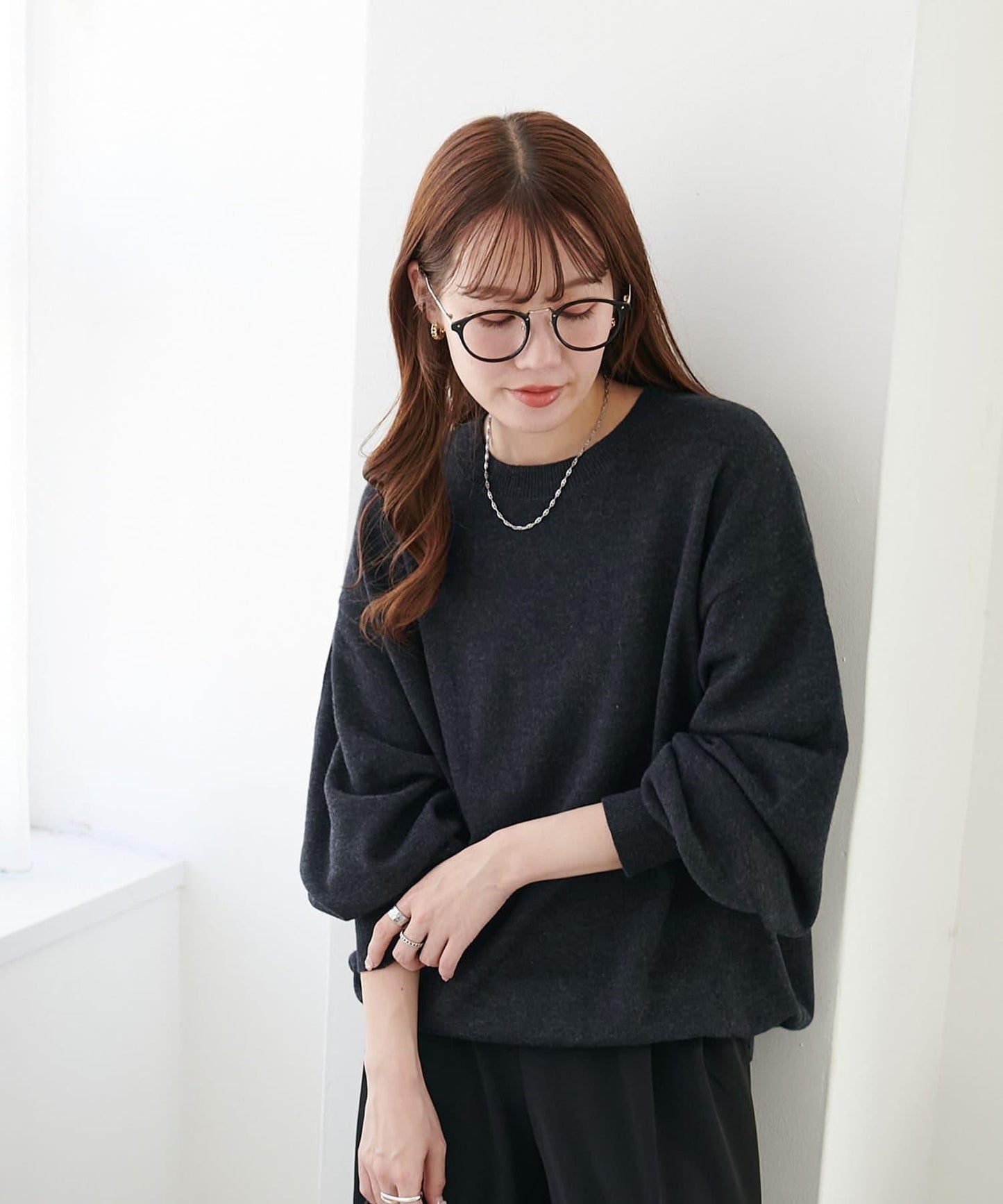 【Discoat】超細羊毛圓領針織衫