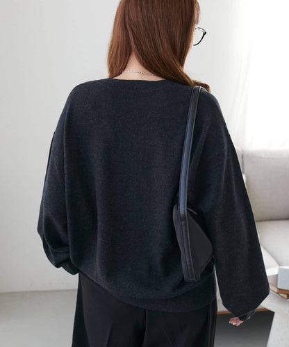 【Discoat】超細羊毛圓領針織衫