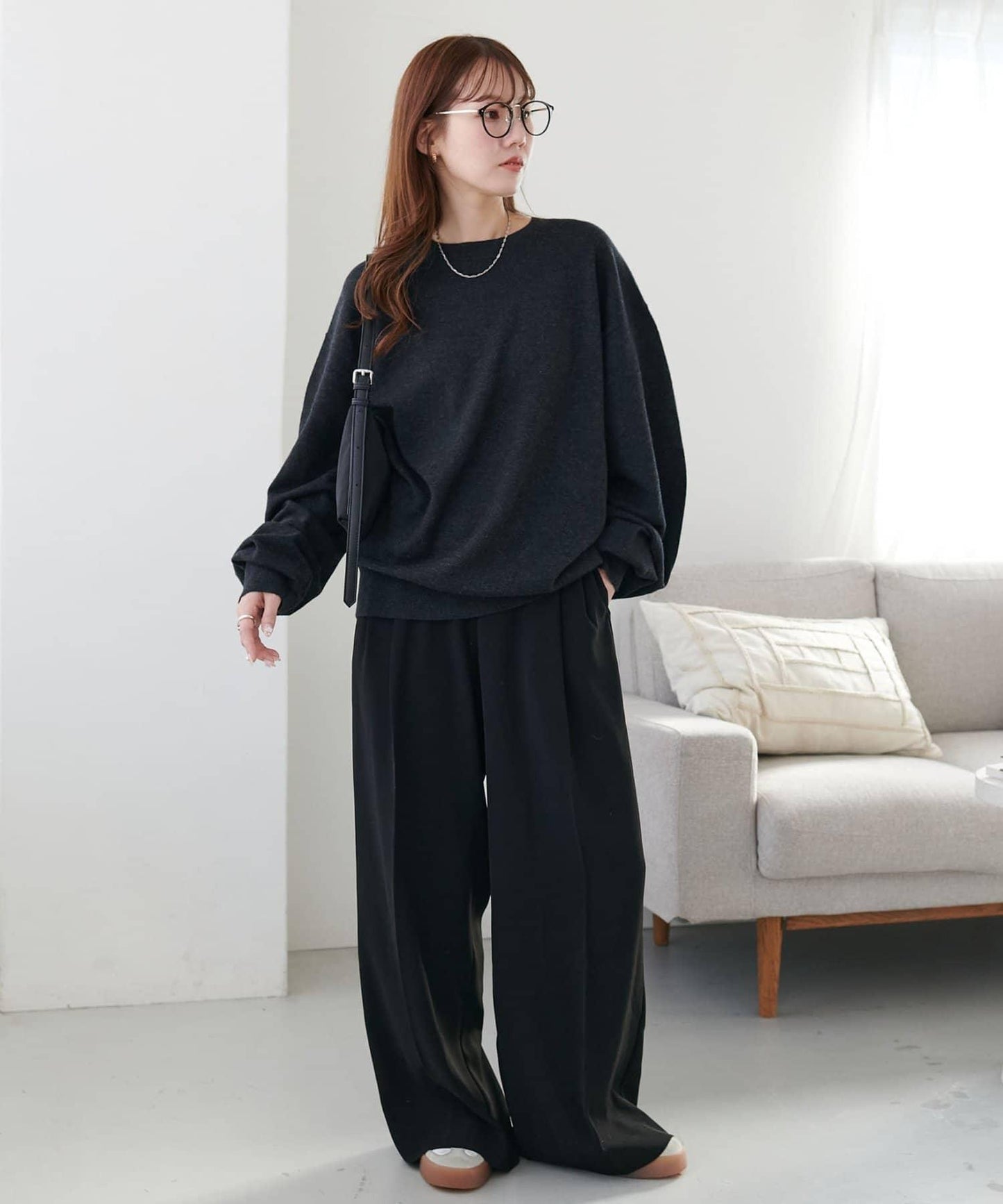 【Discoat】超細羊毛圓領針織衫