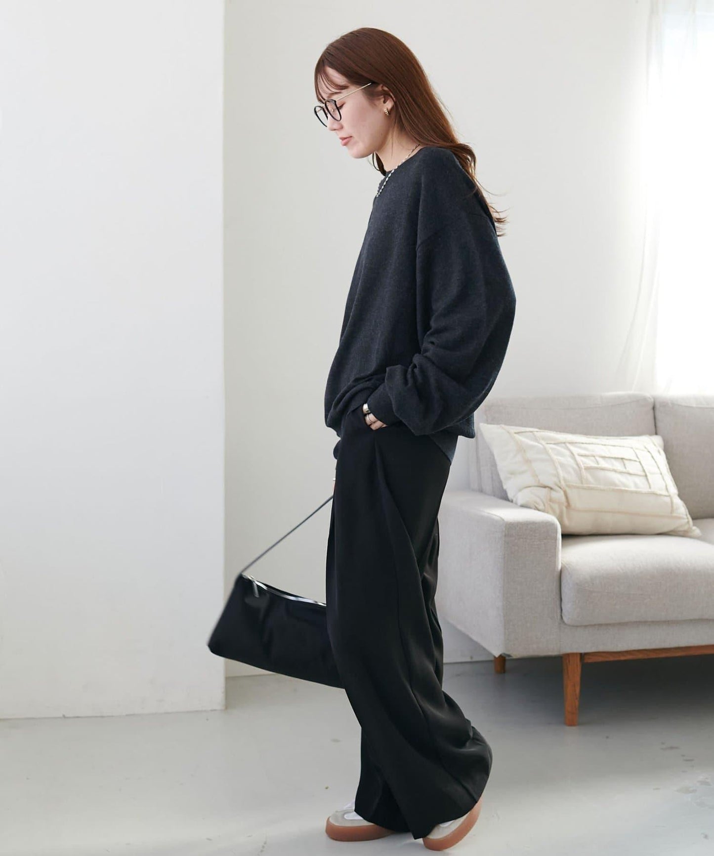 【Discoat】超細羊毛圓領針織衫