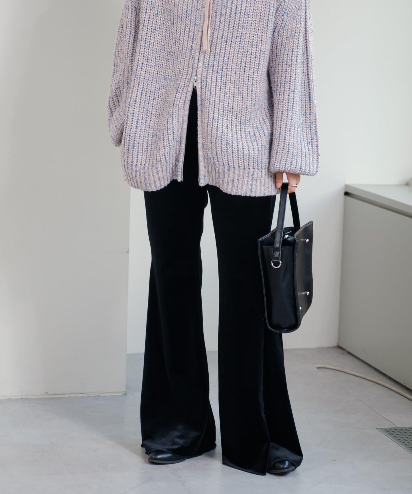 【・部分門店限定/2尺碼可選/小個子尺碼】天鵝絨半身裙褲套裝