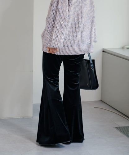 【・部分門店限定/2尺碼可選/小個子尺碼】天鵝絨半身裙褲套裝