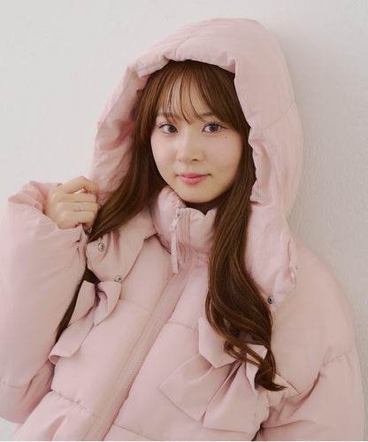 冬季保暖可拆卸蝴蝶結棉服【RMAF】