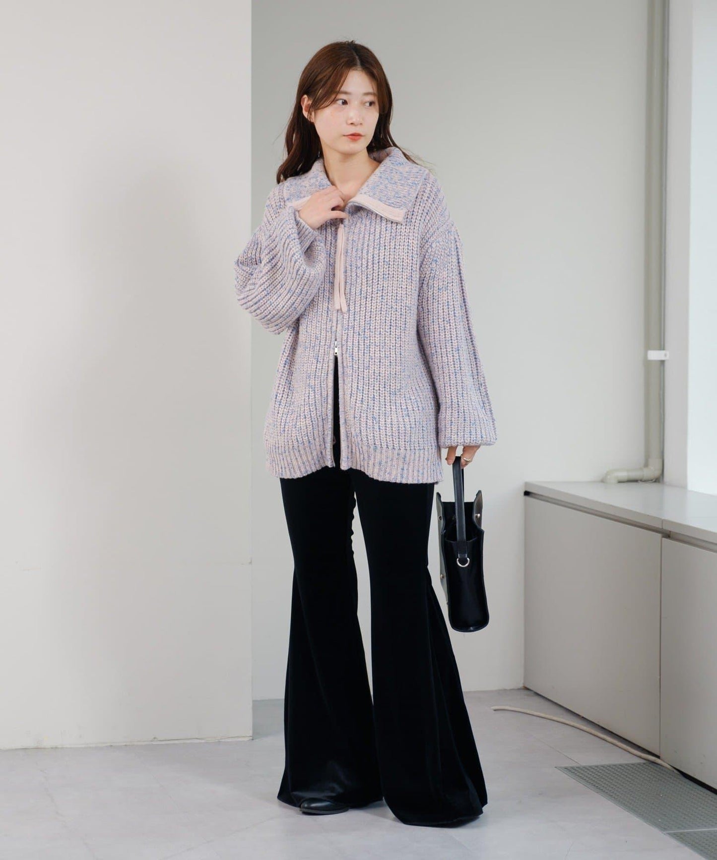 【・部分門店限定/2尺碼可選/小個子尺碼】天鵝絨半身裙褲套裝