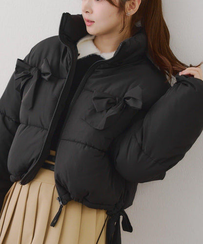 冬季保暖可拆卸蝴蝶結棉服【RMAF】