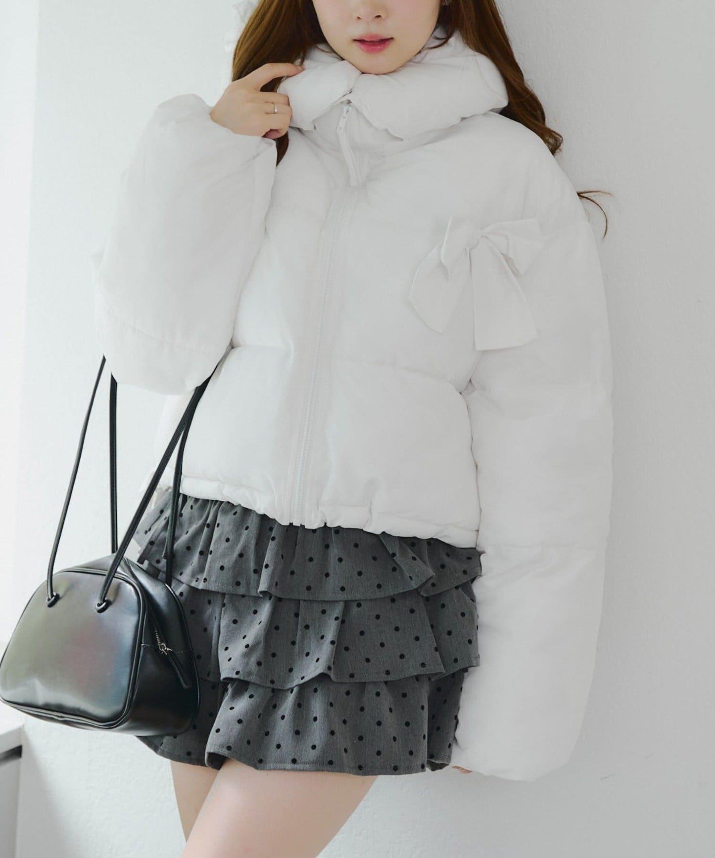 冬季保暖可拆卸蝴蝶結棉服【RMAF】