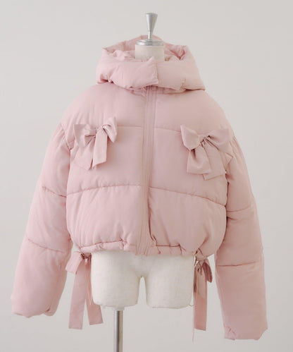 冬季保暖可拆卸蝴蝶結棉服【RMAF】