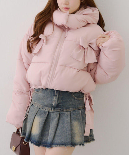 冬季保暖可拆卸蝴蝶結棉服【RMAF】