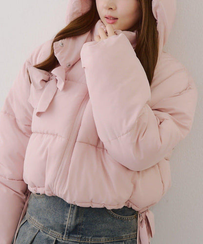 冬季保暖可拆卸蝴蝶結棉服【RMAF】