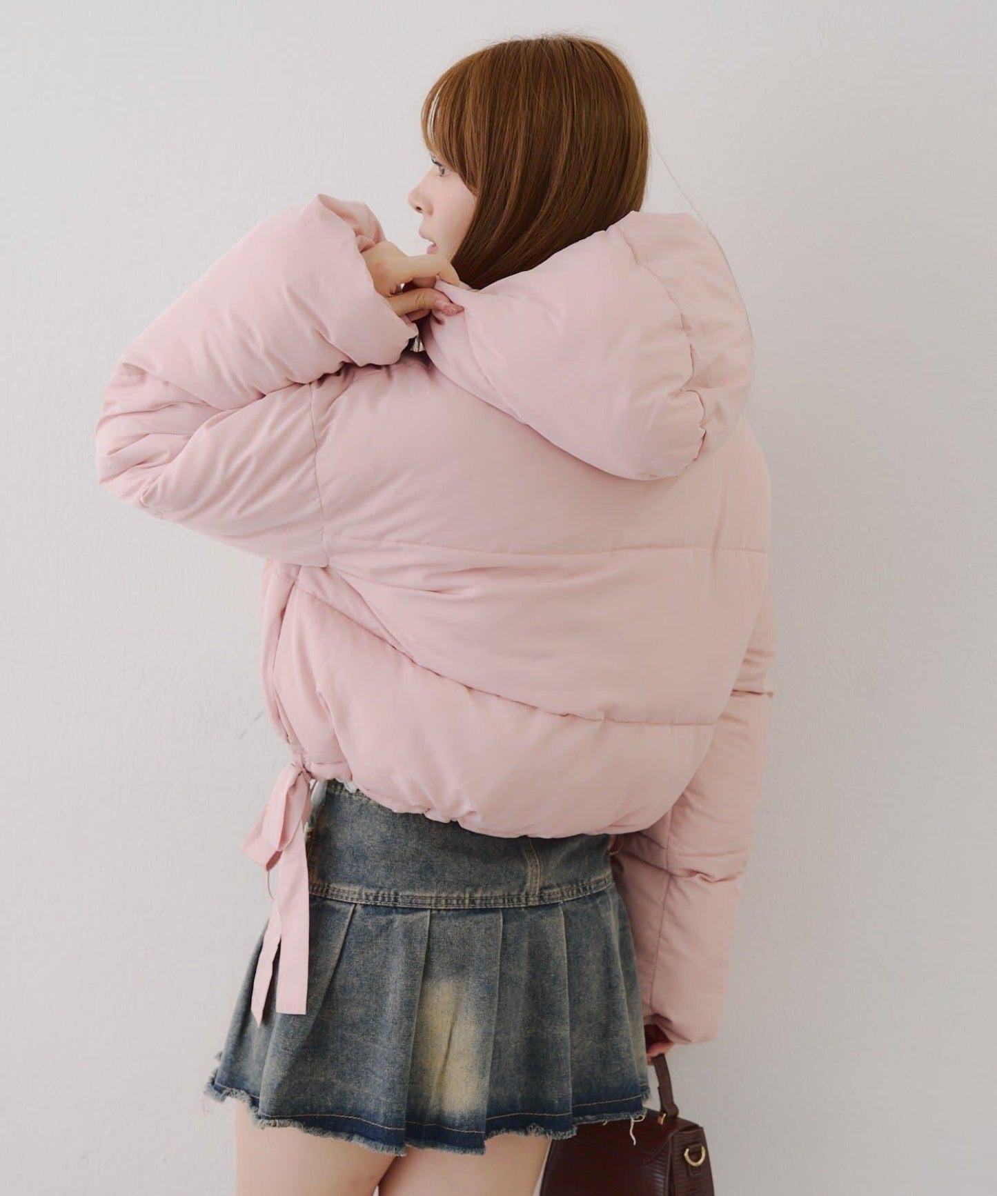 冬季保暖可拆卸蝴蝶結棉服【RMAF】