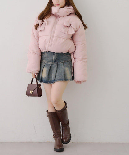 冬季保暖可拆卸蝴蝶結棉服【RMAF】