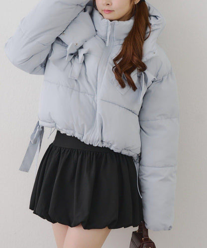 冬季保暖可拆卸蝴蝶結棉服【RMAF】