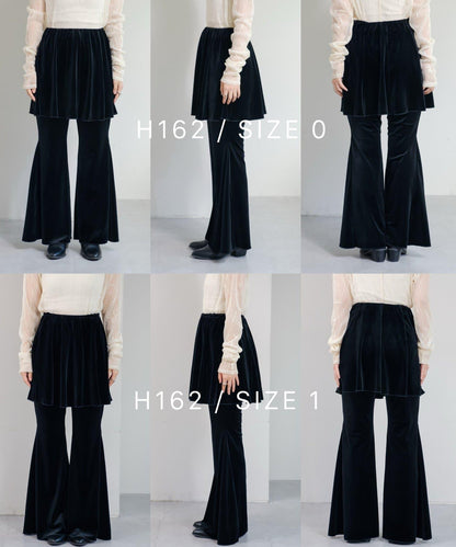 【・部分門店限定/2尺碼可選/小個子尺碼】天鵝絨半身裙褲套裝