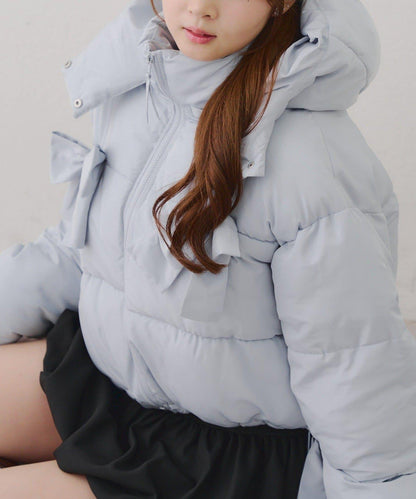 冬季保暖可拆卸蝴蝶結棉服【RMAF】