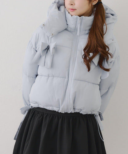 冬季保暖可拆卸蝴蝶結棉服【RMAF】