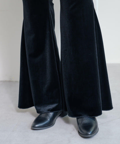 【・部分門店限定/2尺碼可選/小個子尺碼】天鵝絨半身裙褲套裝