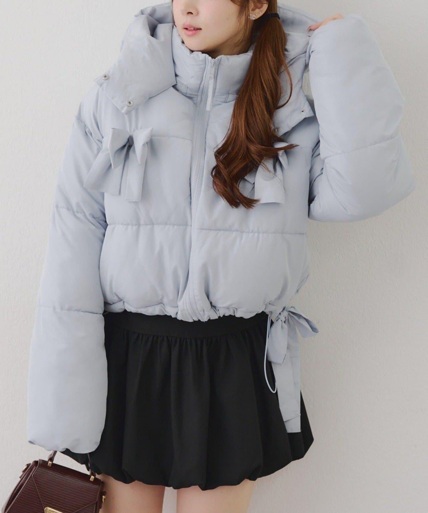 冬季保暖可拆卸蝴蝶結棉服【RMAF】