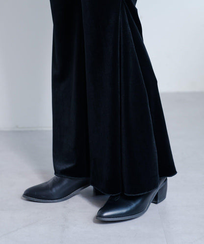 【・部分門店限定/2尺碼可選/小個子尺碼】天鵝絨半身裙褲套裝