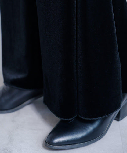 【・部分門店限定/2尺碼可選/小個子尺碼】天鵝絨半身裙褲套裝