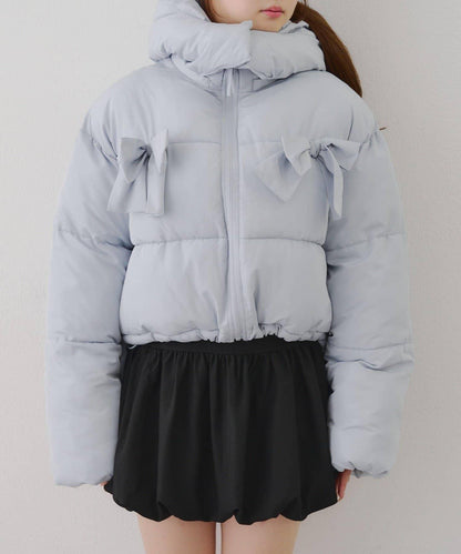 冬季保暖可拆卸蝴蝶結棉服【RMAF】
