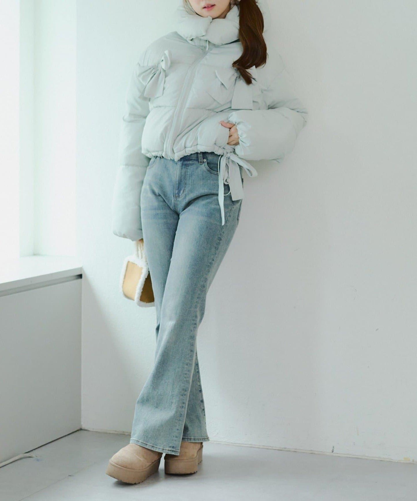 冬季保暖可拆卸蝴蝶結棉服【RMAF】