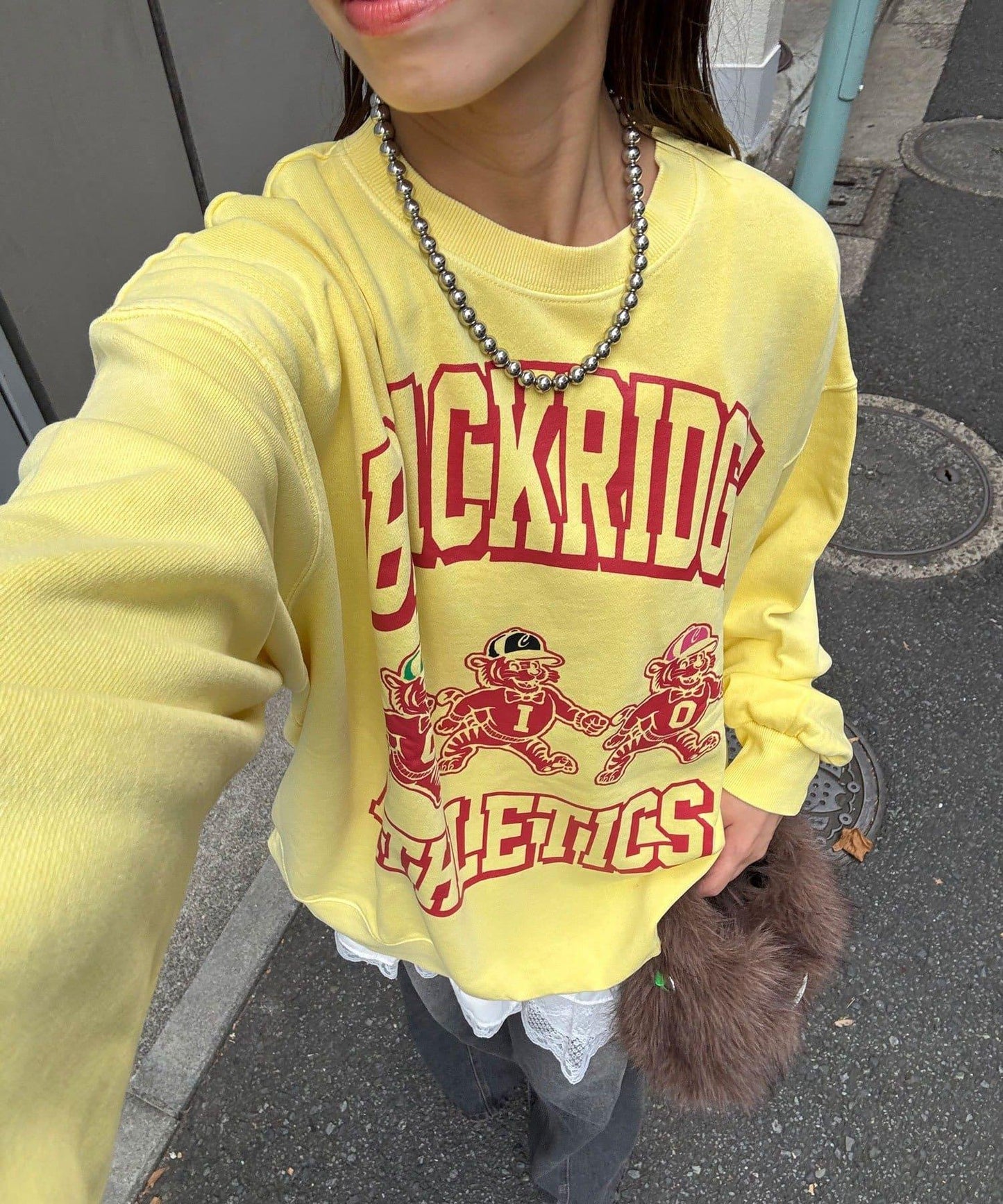 拼接印花水洗衛衣